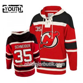 Barn Ishockey New Jersey Devils Cory Schneider 35 Röd Sawyer Hooded Sweatshirt